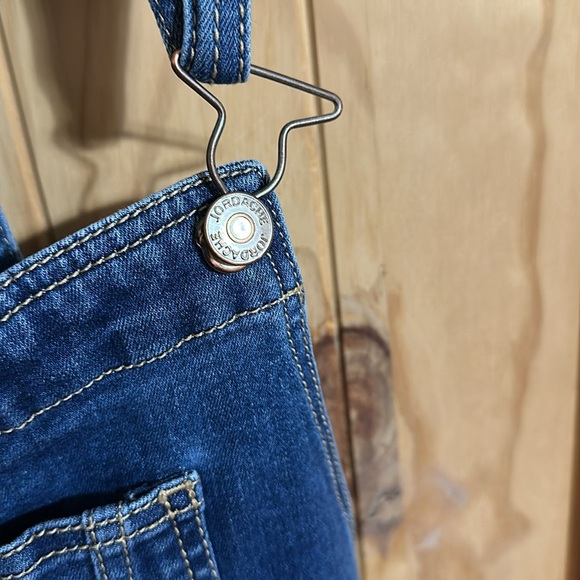 Jordache Womens Juniors Blue Denim Bibbed Overalls - Picture 5 of 5